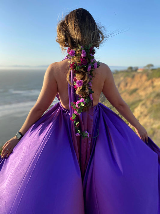 sexy purple photoshoot dress delivery rental